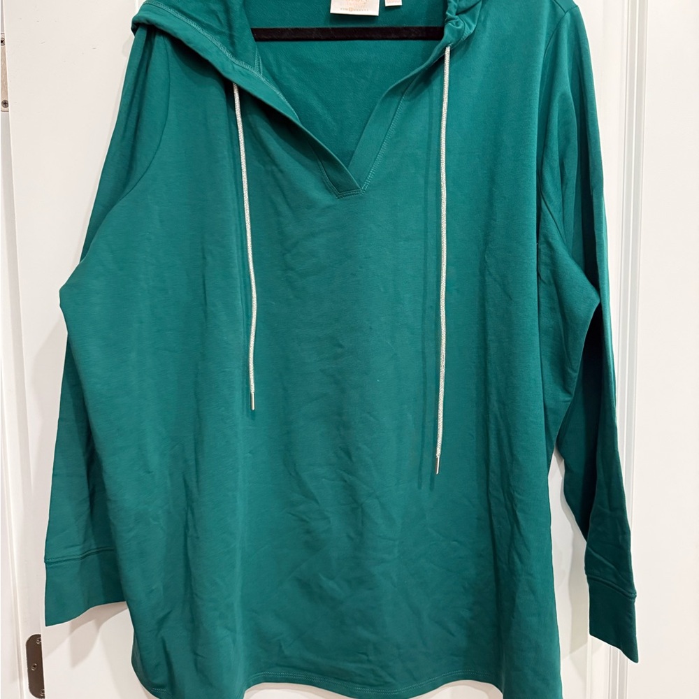 Belle by Kim Gravel Teal Hoodie